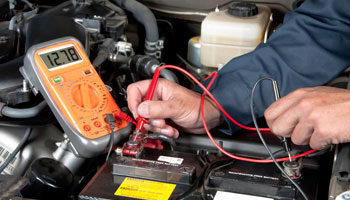 testing car battery mechanic auto